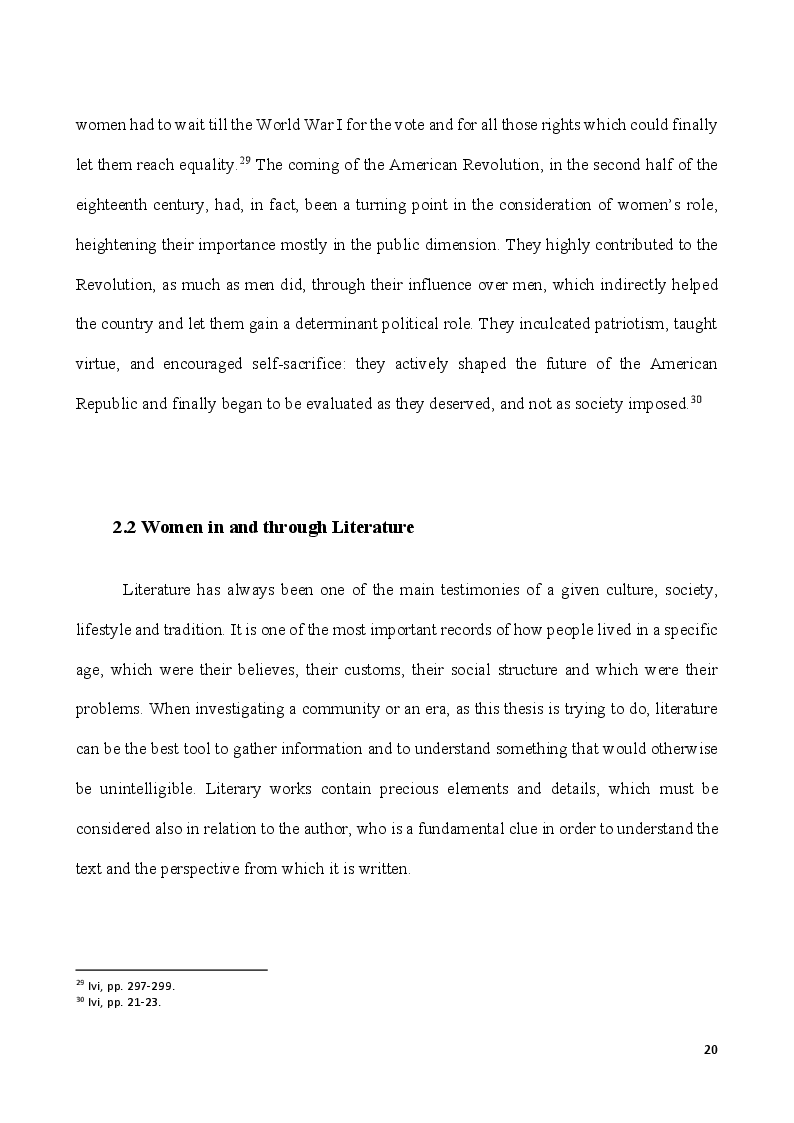 Anteprima della tesi: Self-Made Women - Catharine Maria Sedgwick and Fanny Fern, masters of women's independence, Pagina 10