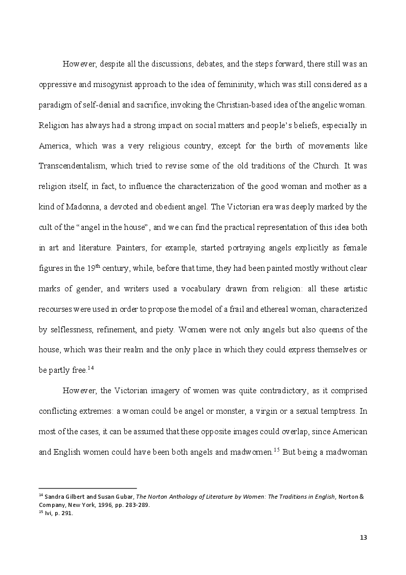 Anteprima della tesi: Self-Made Women - Catharine Maria Sedgwick and Fanny Fern, masters of women's independence, Pagina 3