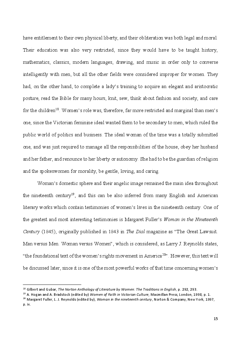 Anteprima della tesi: Self-Made Women - Catharine Maria Sedgwick and Fanny Fern, masters of women's independence, Pagina 5