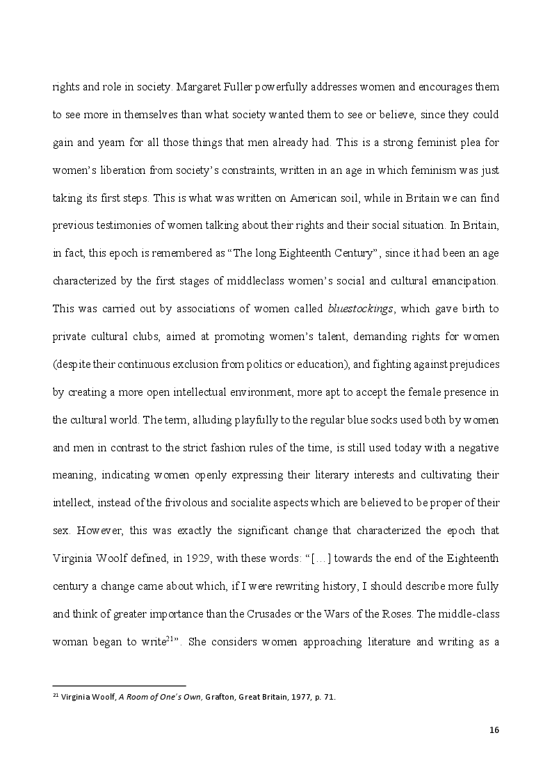 Anteprima della tesi: Self-Made Women - Catharine Maria Sedgwick and Fanny Fern, masters of women's independence, Pagina 6