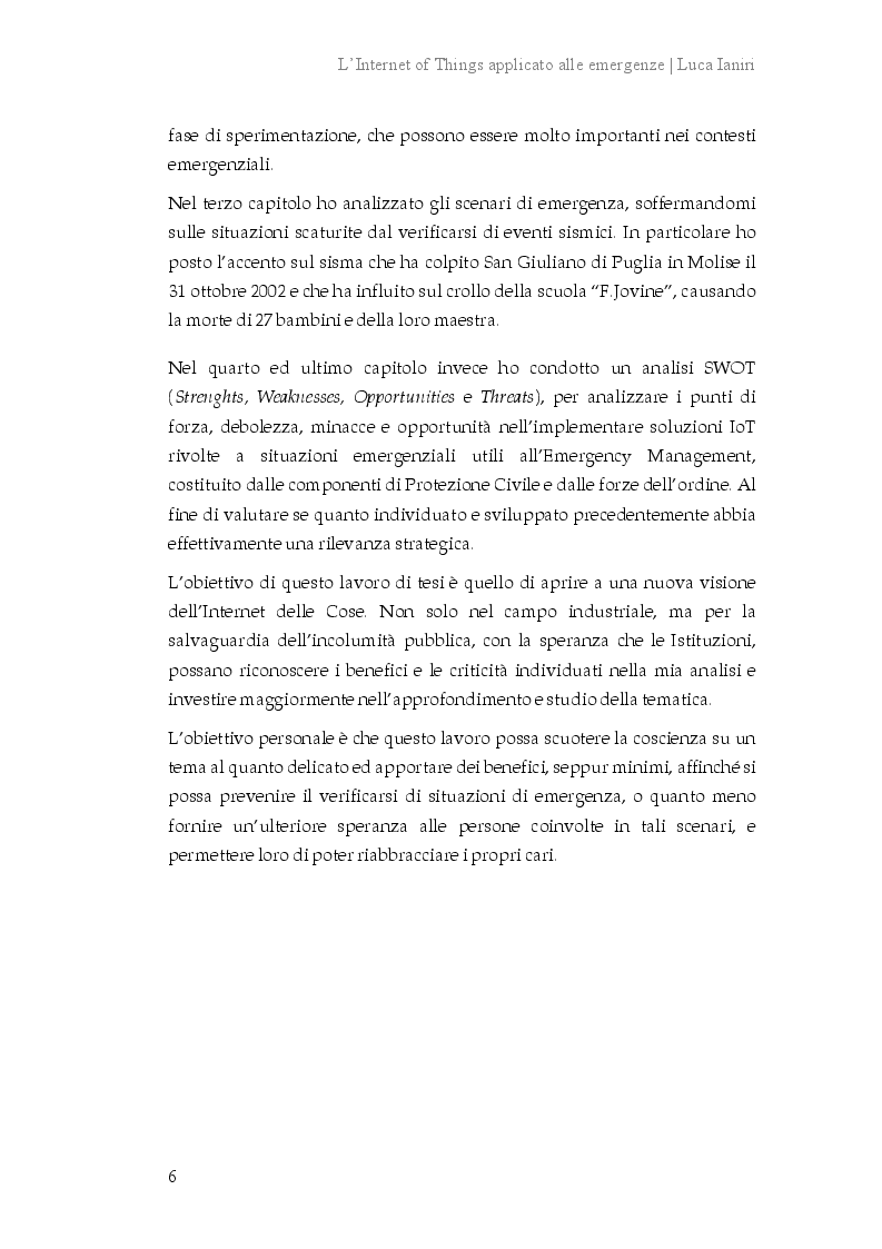 Anteprima della tesi: L'Internet of Things applicato alle emergenze, Pagina 3