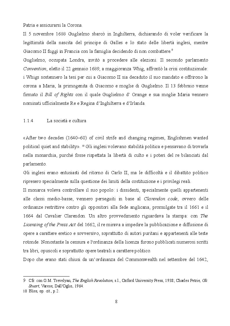 Anteprima della tesi: Le riscritture di Shakespeare durante la Restaurazione inglese: Macbeth, The Tempest, King Lear., Pagina 6