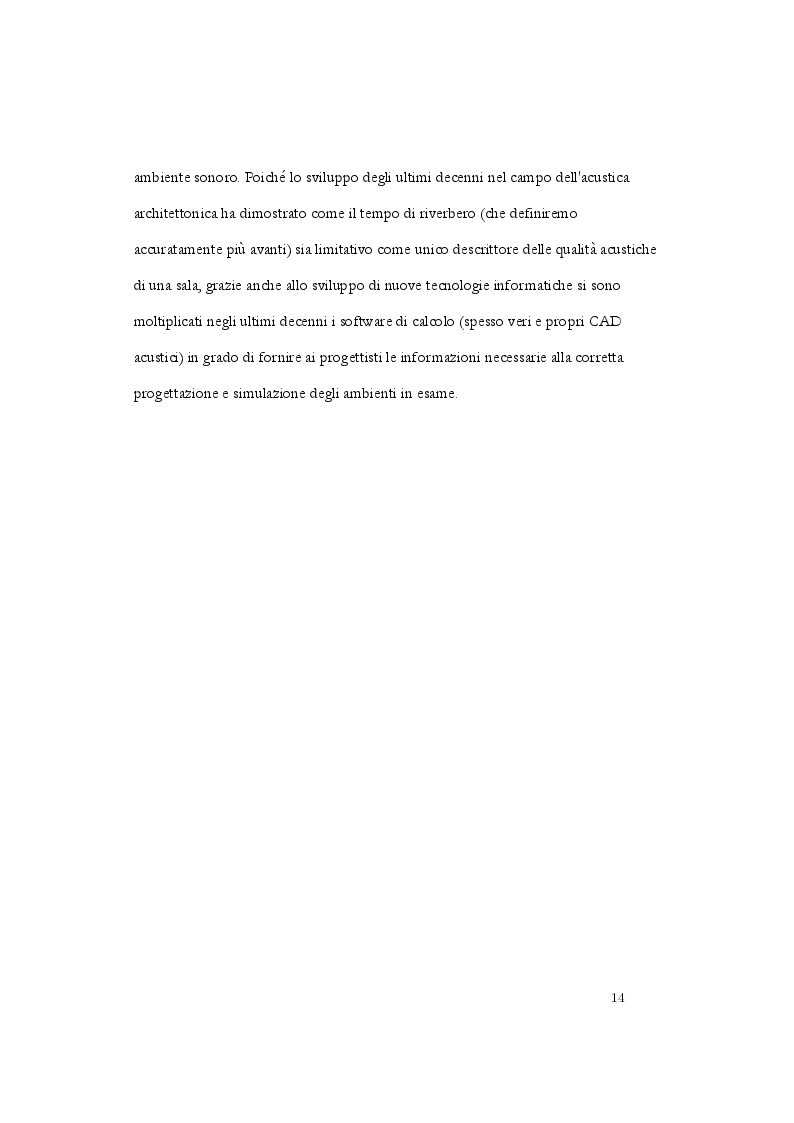 Anteprima della tesi: Analisi acustica e caratterizzazione sperimentale di un ambiente confinato: teatro parrocchiale S. Chiara in Roma, Pagina 11