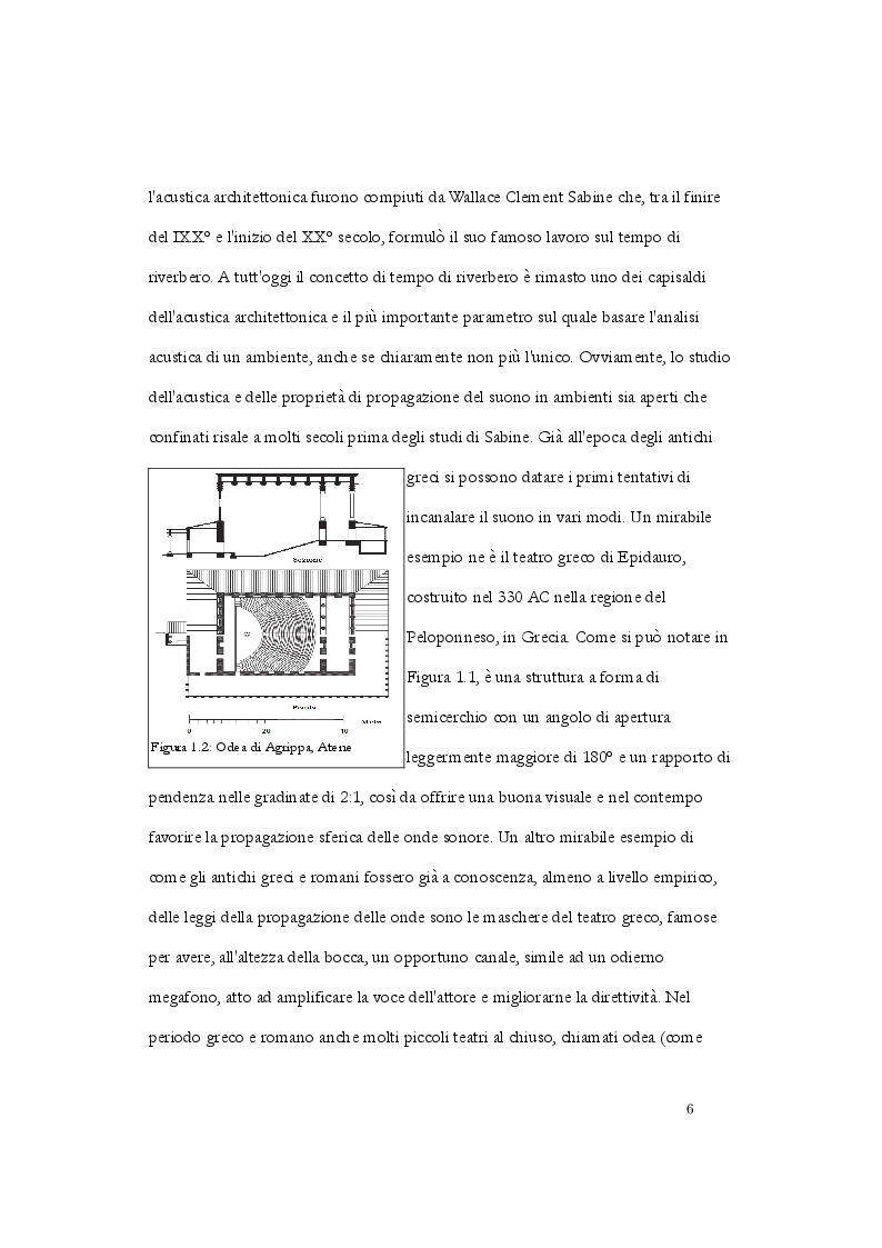 Anteprima della tesi: Analisi acustica e caratterizzazione sperimentale di un ambiente confinato: teatro parrocchiale S. Chiara in Roma, Pagina 3