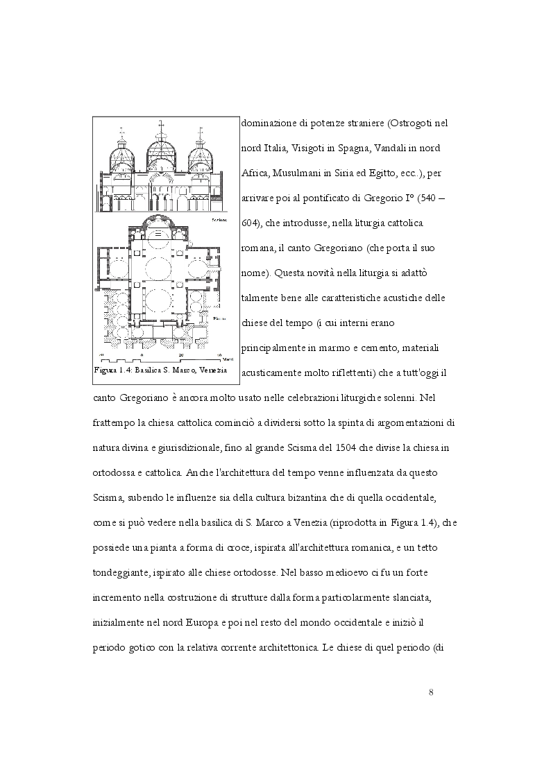 Anteprima della tesi: Analisi acustica e caratterizzazione sperimentale di un ambiente confinato: teatro parrocchiale S. Chiara in Roma, Pagina 5