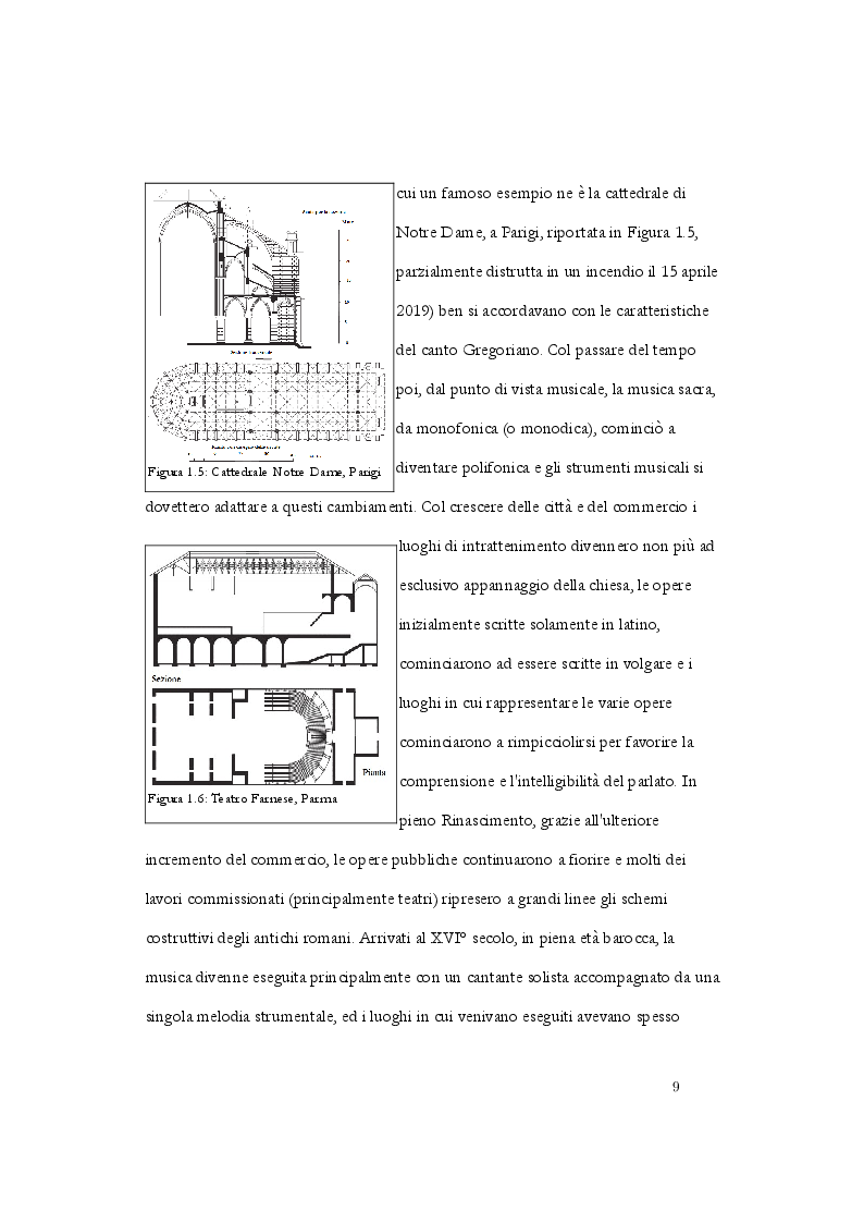 Anteprima della tesi: Analisi acustica e caratterizzazione sperimentale di un ambiente confinato: teatro parrocchiale S. Chiara in Roma, Pagina 6