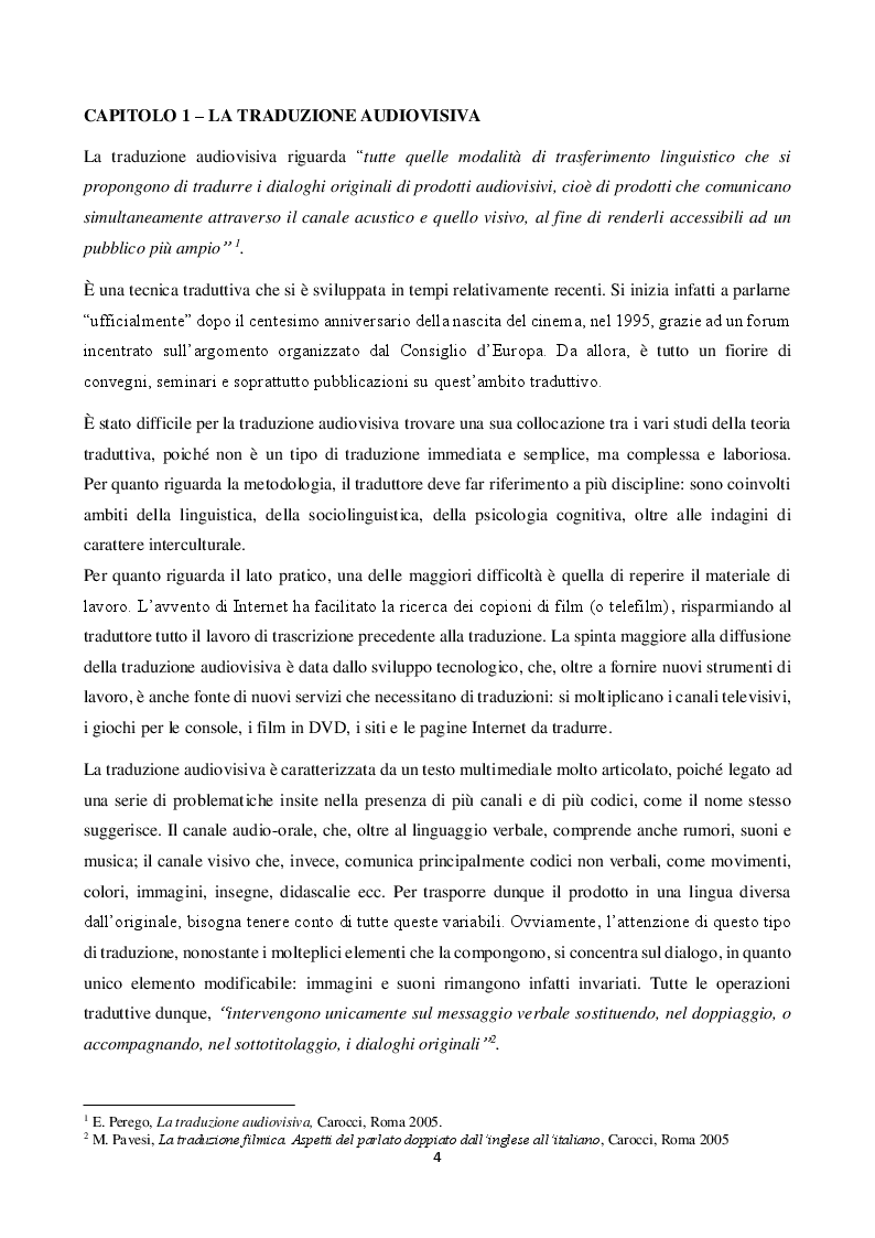 Estratto dalla tesi: L'arte invisibile del traduttore: doppiaggio e sottotitolaggio