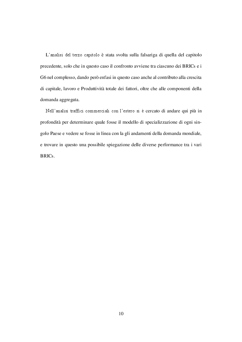 Anteprima della tesi: I BRICs nel processo di sviluppo economico mondiale, Pagina 7