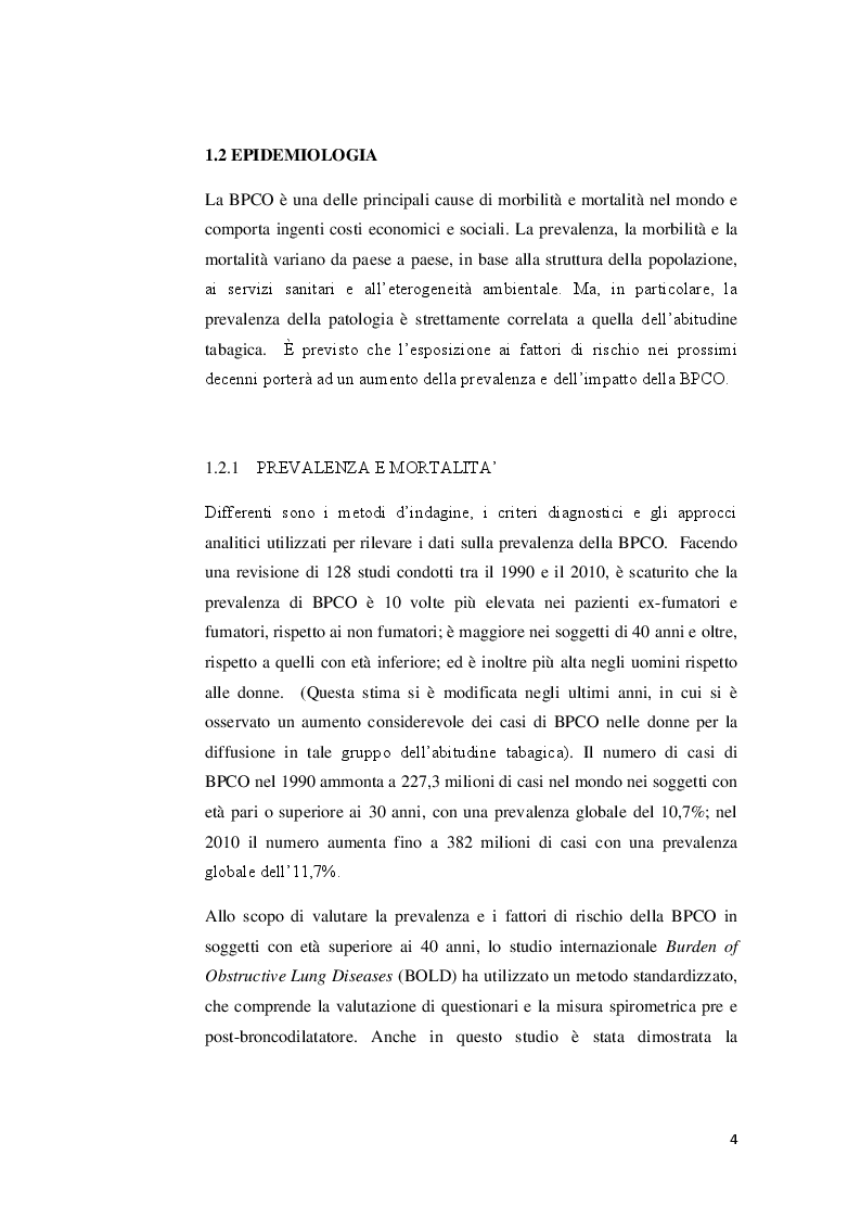 Anteprima della tesi: Strategie riabilitative nel trattamento del paziente con BPCO, Pagina 3