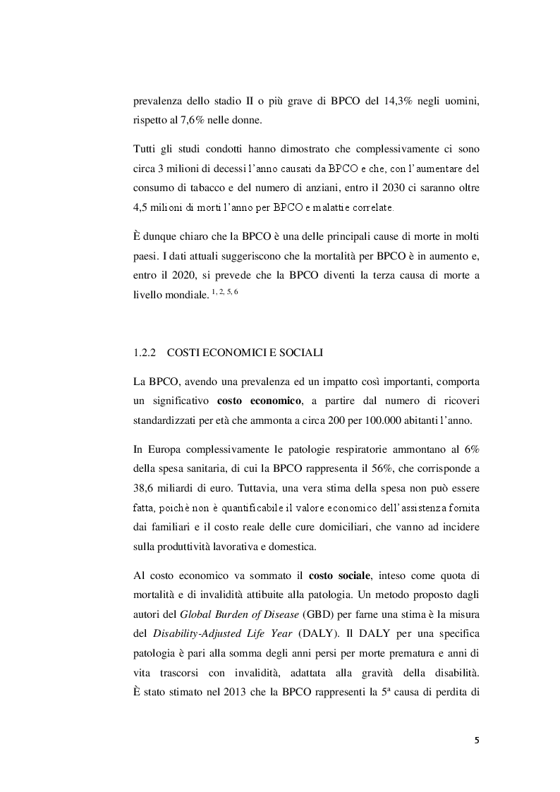 Anteprima della tesi: Strategie riabilitative nel trattamento del paziente con BPCO, Pagina 4