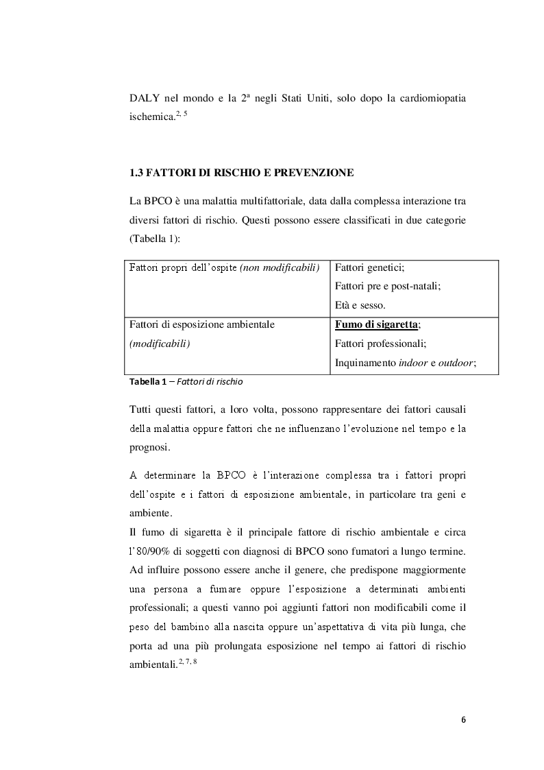 Anteprima della tesi: Strategie riabilitative nel trattamento del paziente con BPCO, Pagina 5