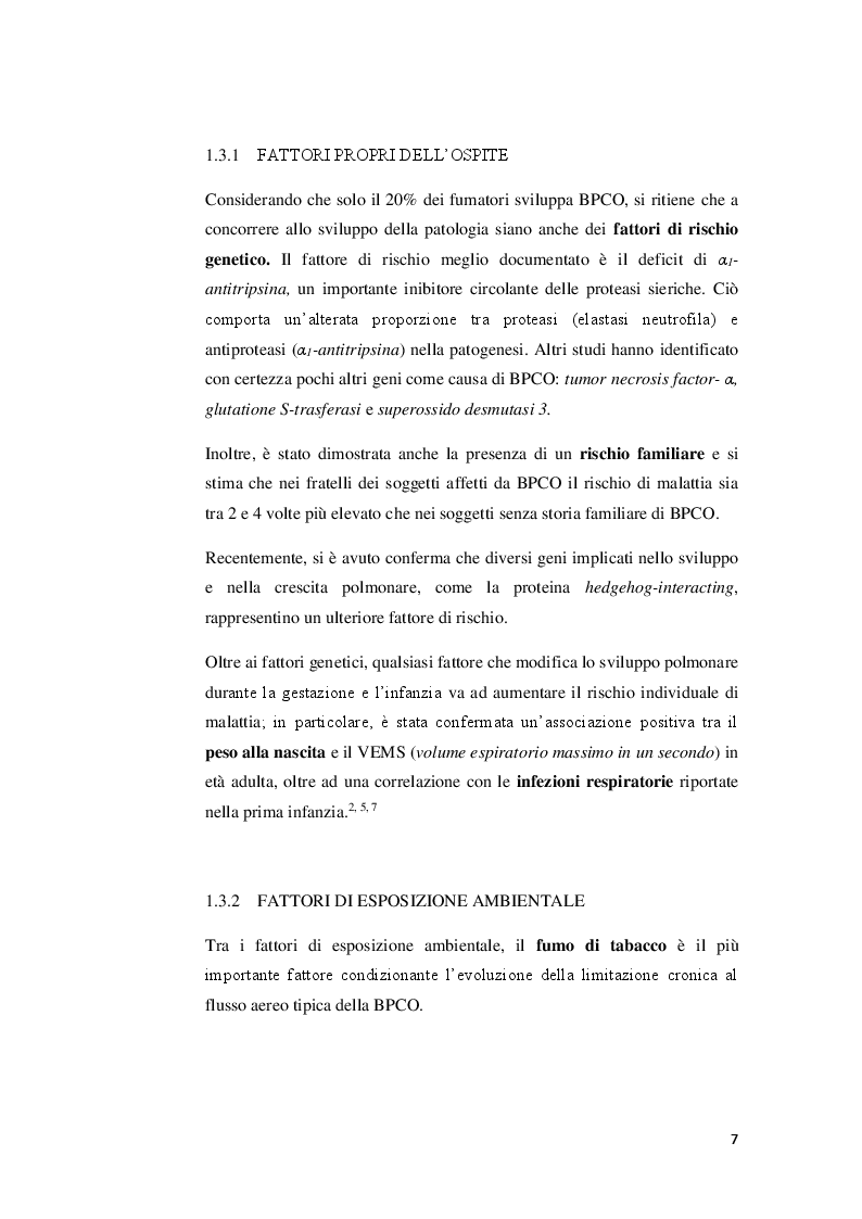 Anteprima della tesi: Strategie riabilitative nel trattamento del paziente con BPCO, Pagina 6
