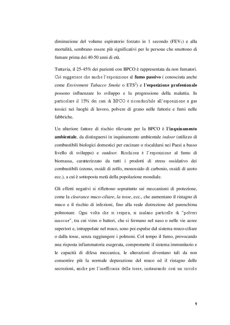 Anteprima della tesi: Strategie riabilitative nel trattamento del paziente con BPCO, Pagina 8