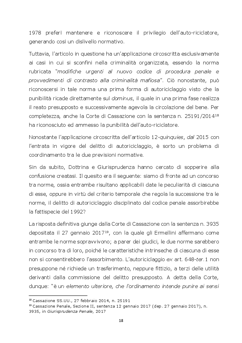 Estratto dalla tesi: Autoriciclaggio e art. 25-octies D.lgs. 231/2001: come varia il principio di legalità
