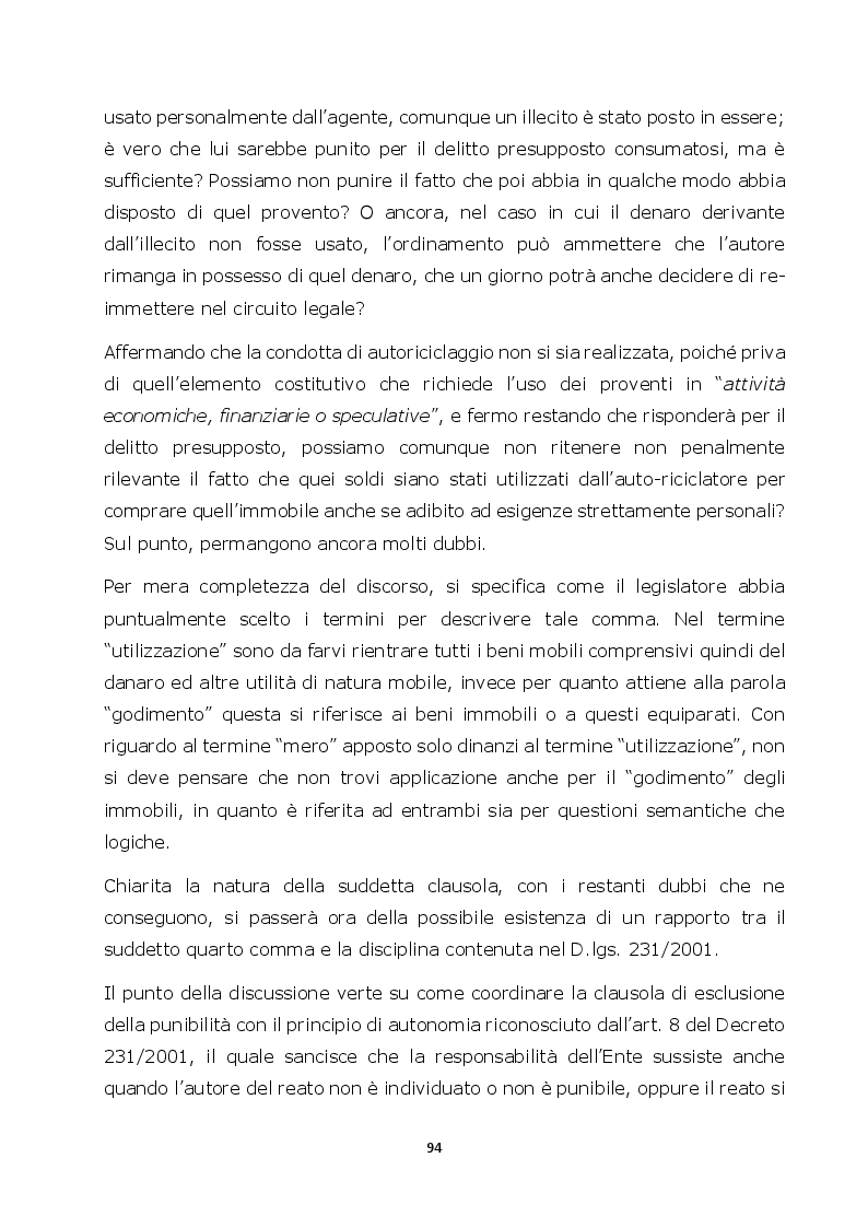 Anteprima della tesi: Autoriciclaggio e art. 25-octies D.lgs. 231/2001: come varia il principio di legalità, Pagina 6