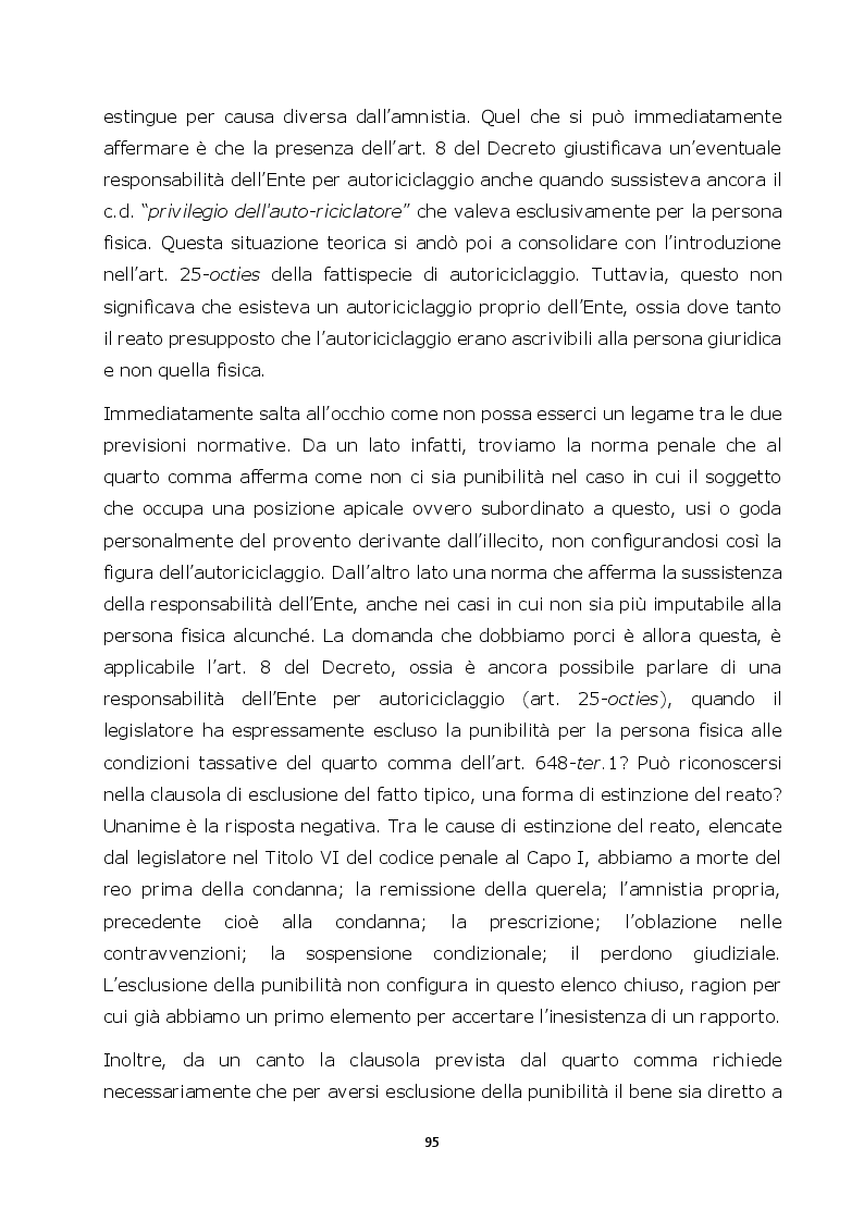 Anteprima della tesi: Autoriciclaggio e art. 25-octies D.lgs. 231/2001: come varia il principio di legalità, Pagina 7