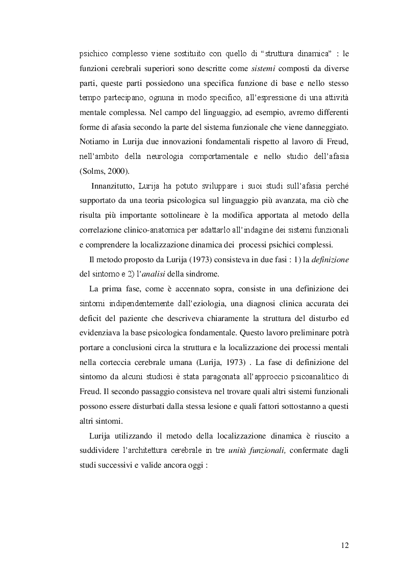 Anteprima della tesi: Neuropsicoanalisi e Memoria, Pagina 6