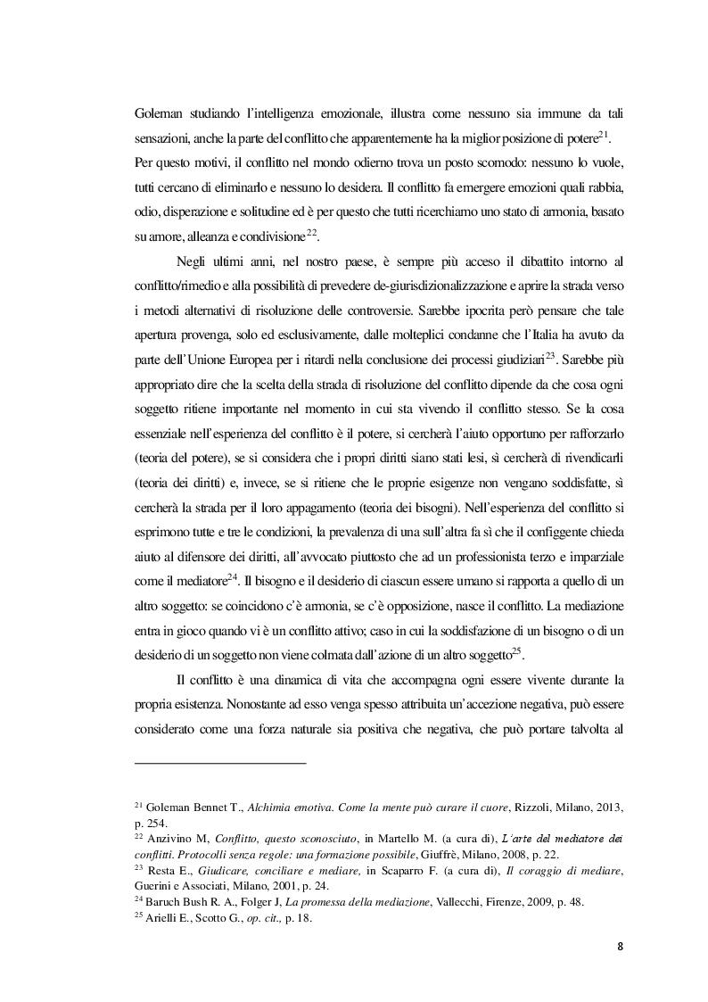 Anteprima della tesi: La Mediazione nei conflitti familiari, Pagina 9