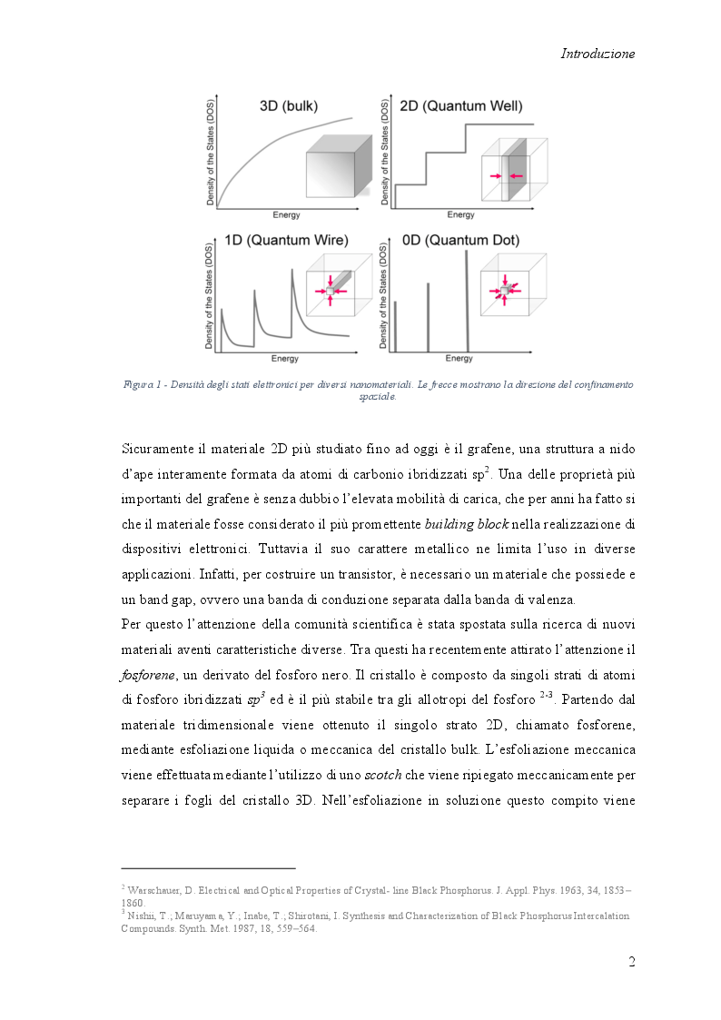 Anteprima della tesi: Processi chimici, fisici e di micro-elettronica per la fabbricazione di dispositivi nanostrutturati a base di fosforene, Pagina 3