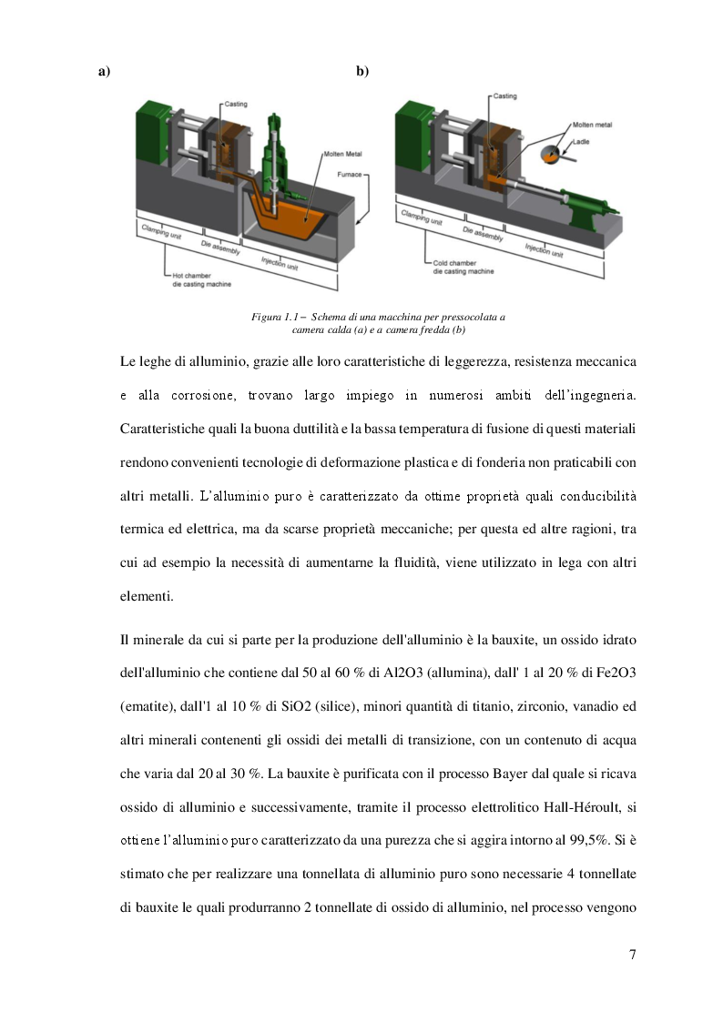 Anteprima della tesi: Studio di un inserto stampo soggetto a fatica termomeccanica e destinato al processo di pressofusione di un componente in lega leggera, Pagina 7