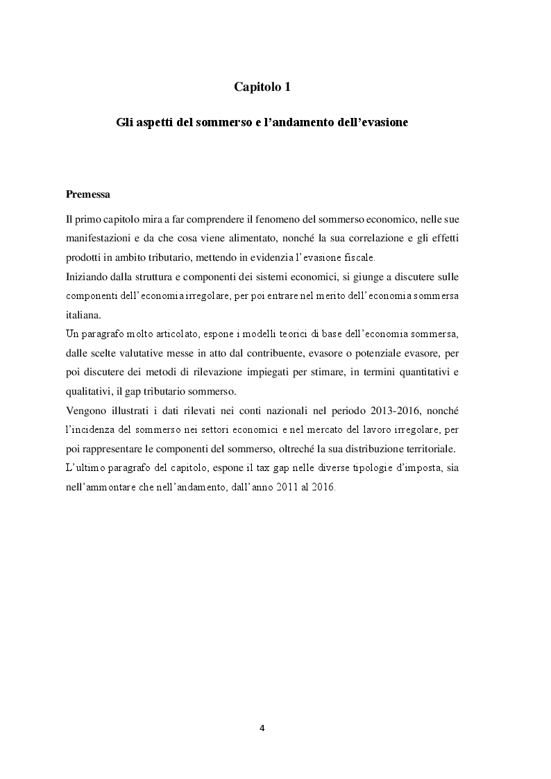 Anteprima della tesi: L'evasione fiscale. Gli strumenti di contrasto, Pagina 3