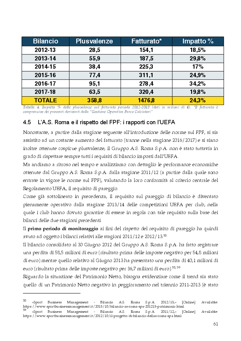 Anteprima della tesi: Il calcio e la nuova regolamentazione UEFA sul Fair Play Finanziario. La strategia competitiva attuata dall’A.S. Roma., Pagina 7