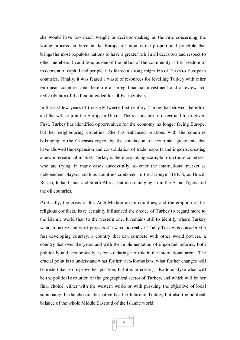 Anteprima della tesi: Turkey, an economic country in becoming between heritage and future, Pagina 4