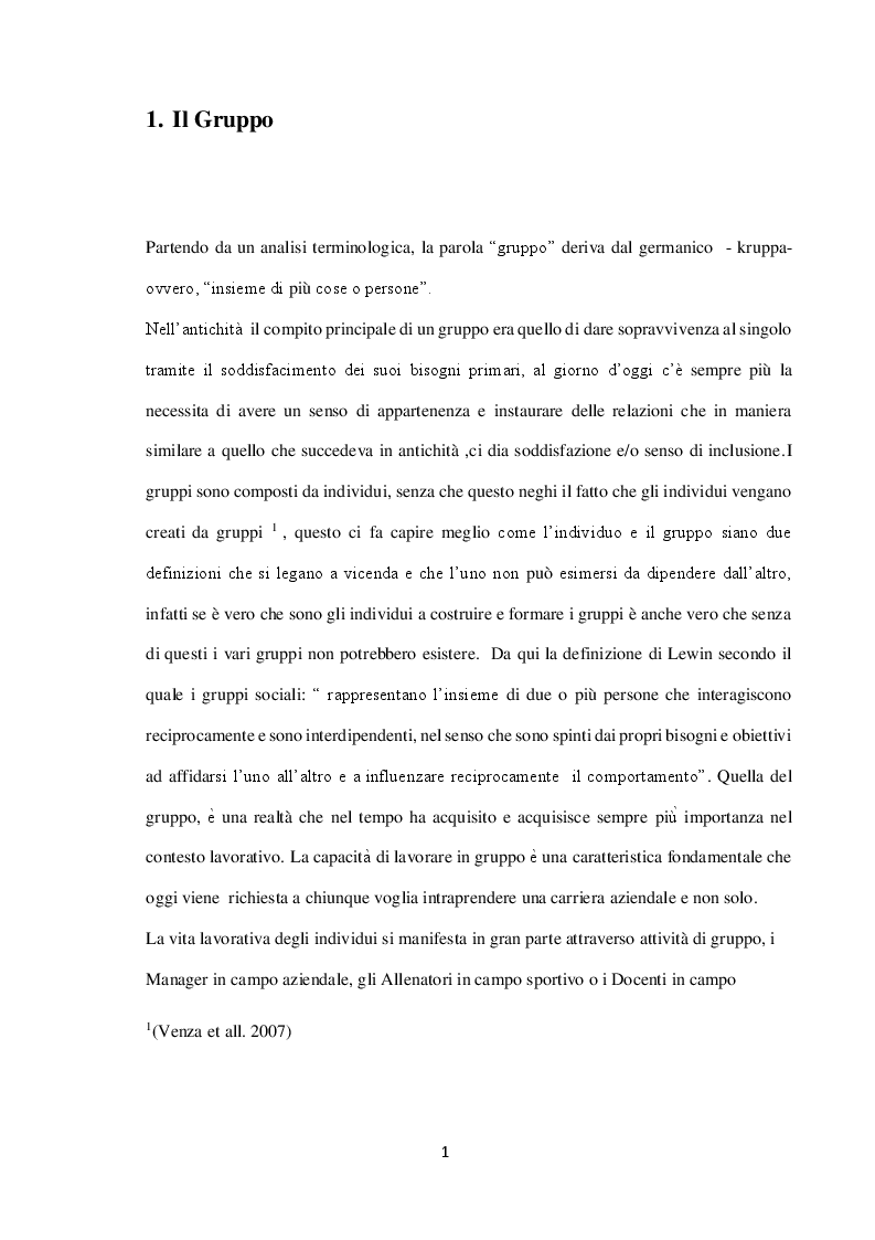 Anteprima della tesi: La Leadership all'interno dei gruppi, Pagina 4