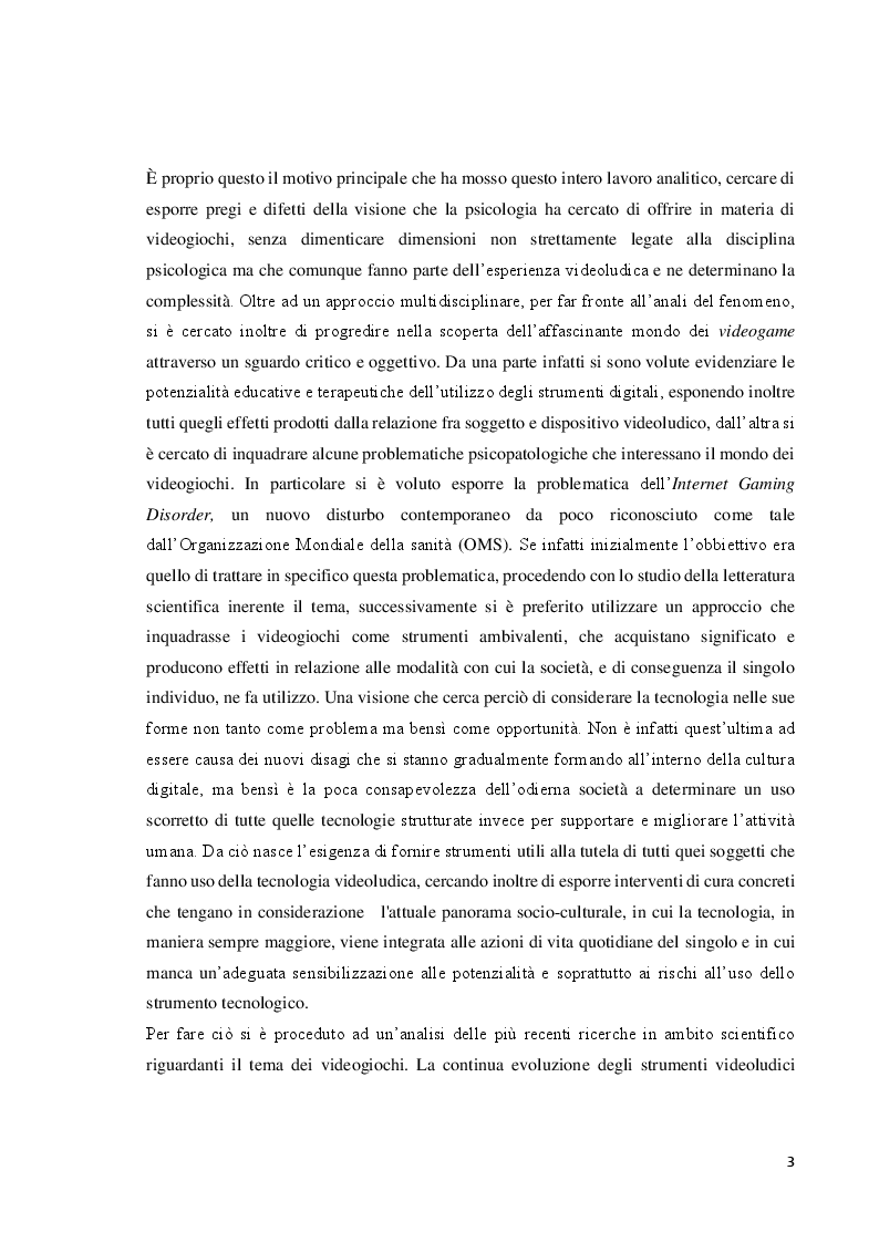Anteprima della tesi: Verso l'interrealtà: dinamiche psicologiche e derive psicopatologiche dei giochi online, Pagina 4