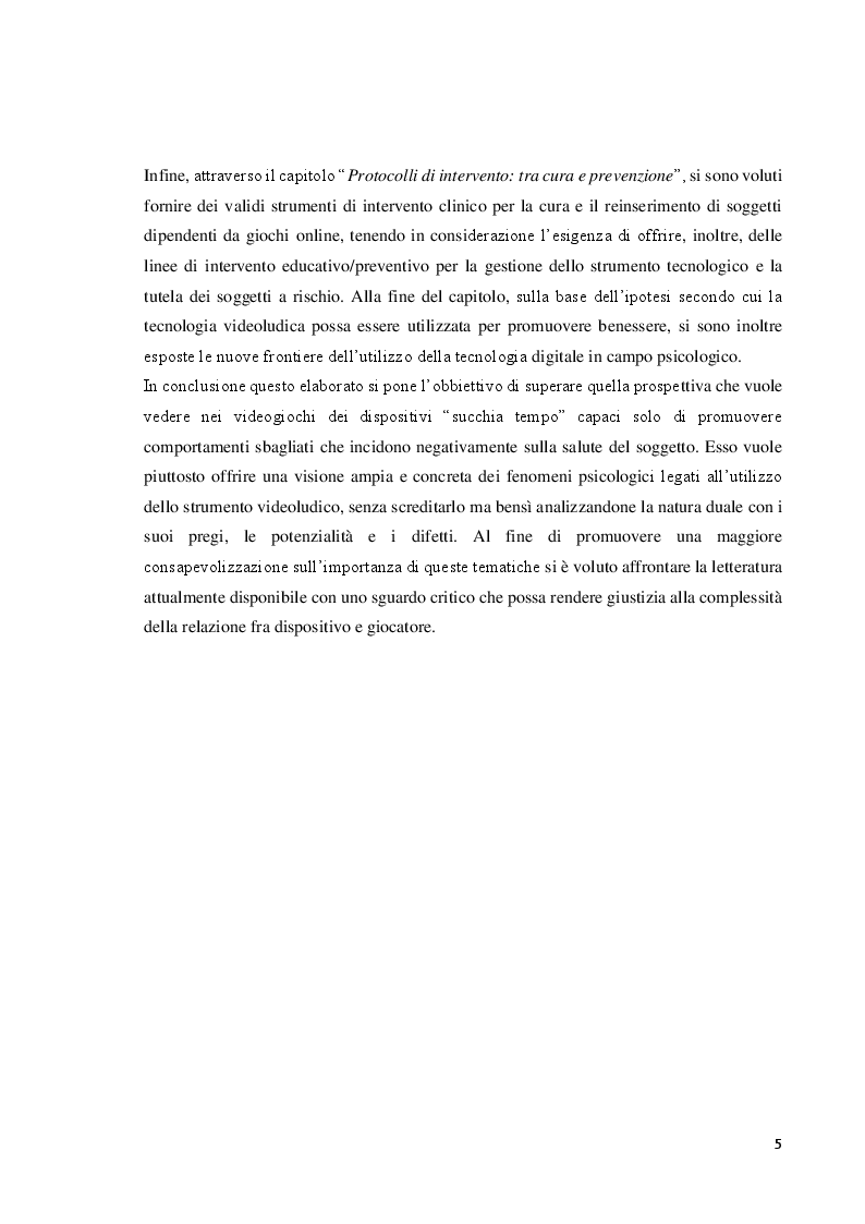 Anteprima della tesi: Verso l'interrealtà: dinamiche psicologiche e derive psicopatologiche dei giochi online, Pagina 6