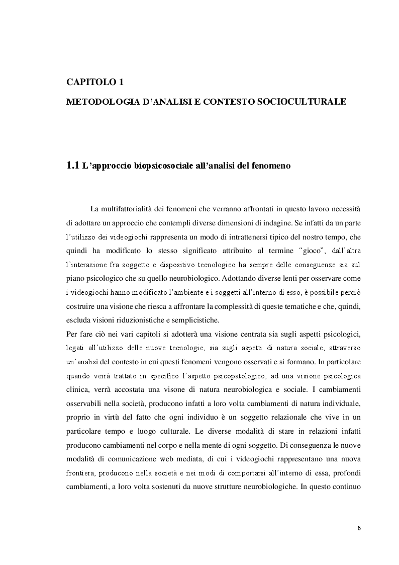 Anteprima della tesi: Verso l'interrealtà: dinamiche psicologiche e derive psicopatologiche dei giochi online, Pagina 7