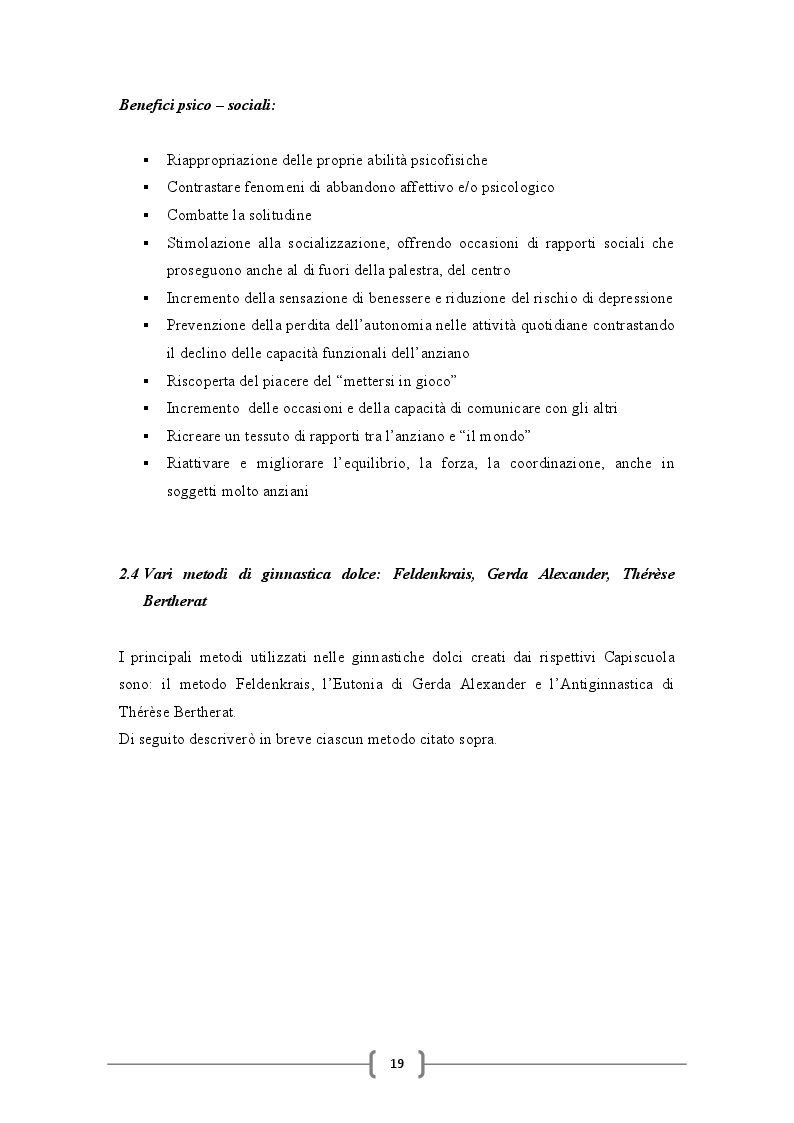 Anteprima della tesi: Invecchiare bene con le ginnastiche dolci, Pagina 6