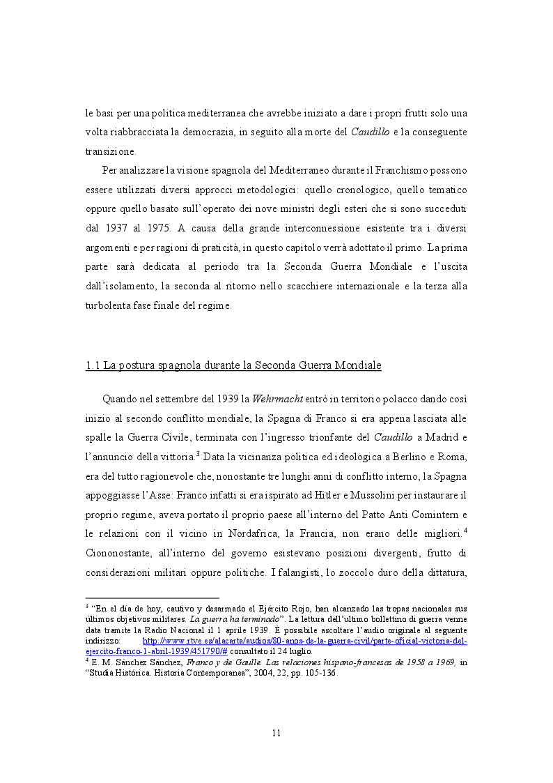 Anteprima della tesi: La Spagna ed il Mediterraneo: da politica nazionale a politica europea, Pagina 8