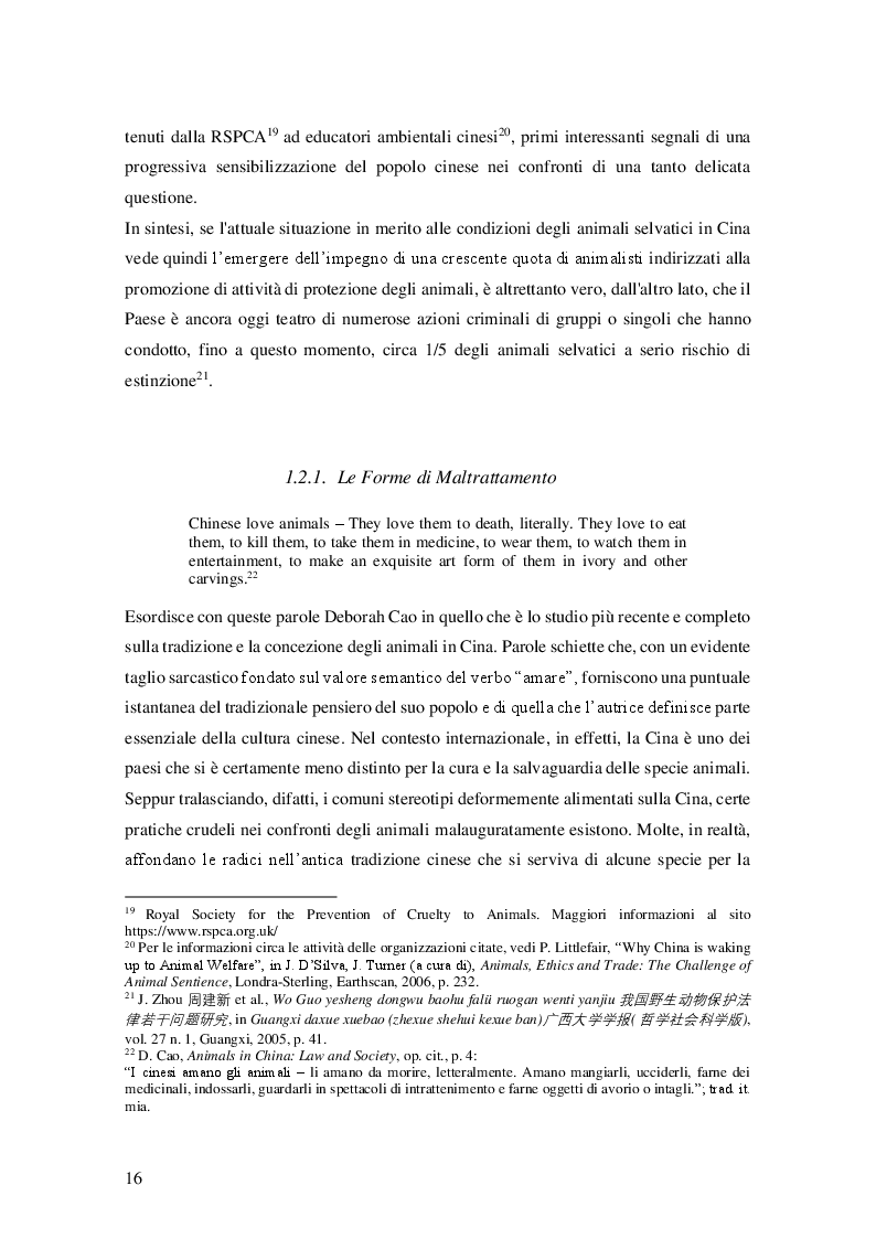 Anteprima della tesi: Il Diritto Animale nel Sistema Giuridico Cinese: Case Study con Traduzione, Pagina 3