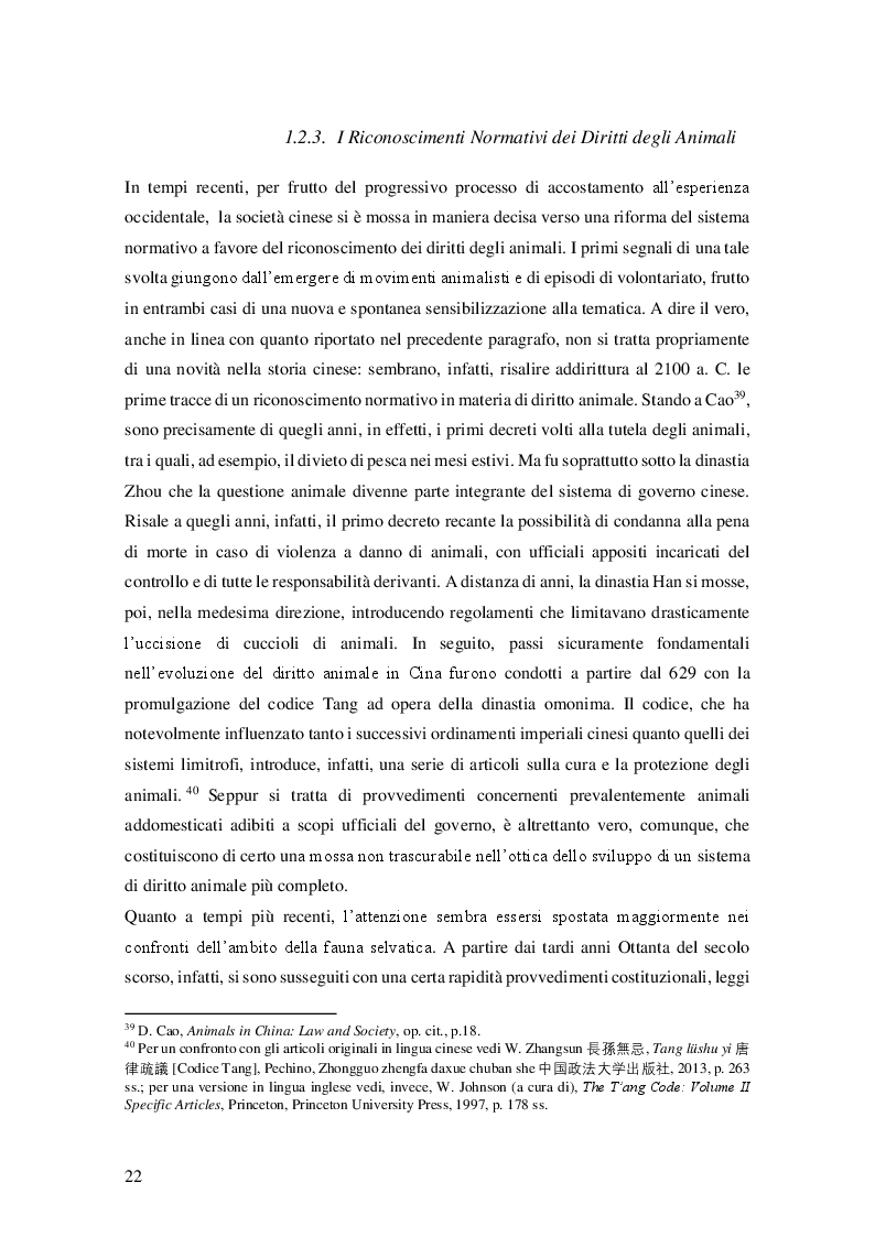 Anteprima della tesi: Il Diritto Animale nel Sistema Giuridico Cinese: Case Study con Traduzione, Pagina 9