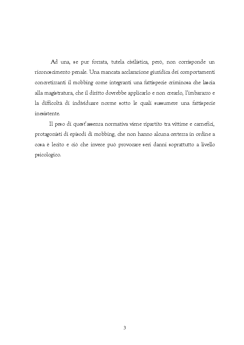 Anteprima della tesi: Il mobbing sul posto di lavoro, Pagina 3