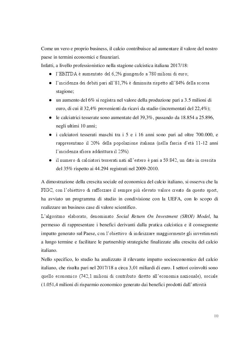 Anteprima della tesi: Il valore economico del calcio moderno: analisi di bilancio e scelte di investimento nel caso Juventus F. C., Pagina 7