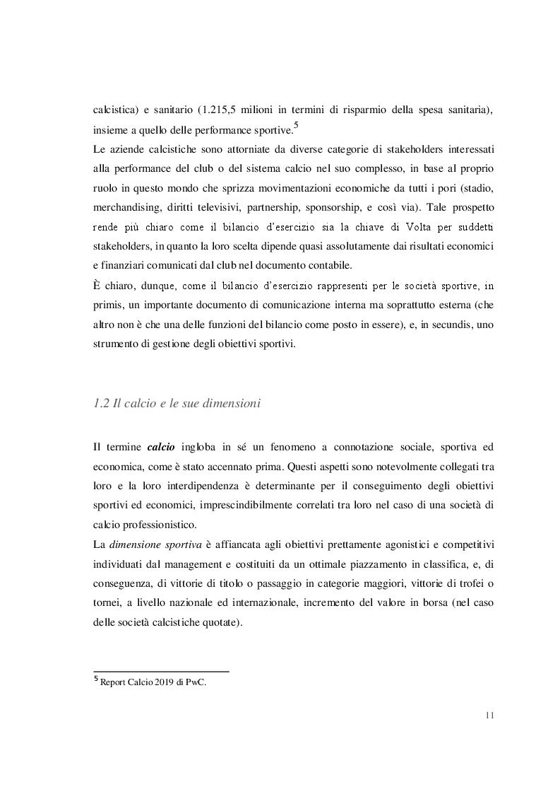 Anteprima della tesi: Il valore economico del calcio moderno: analisi di bilancio e scelte di investimento nel caso Juventus F. C., Pagina 8
