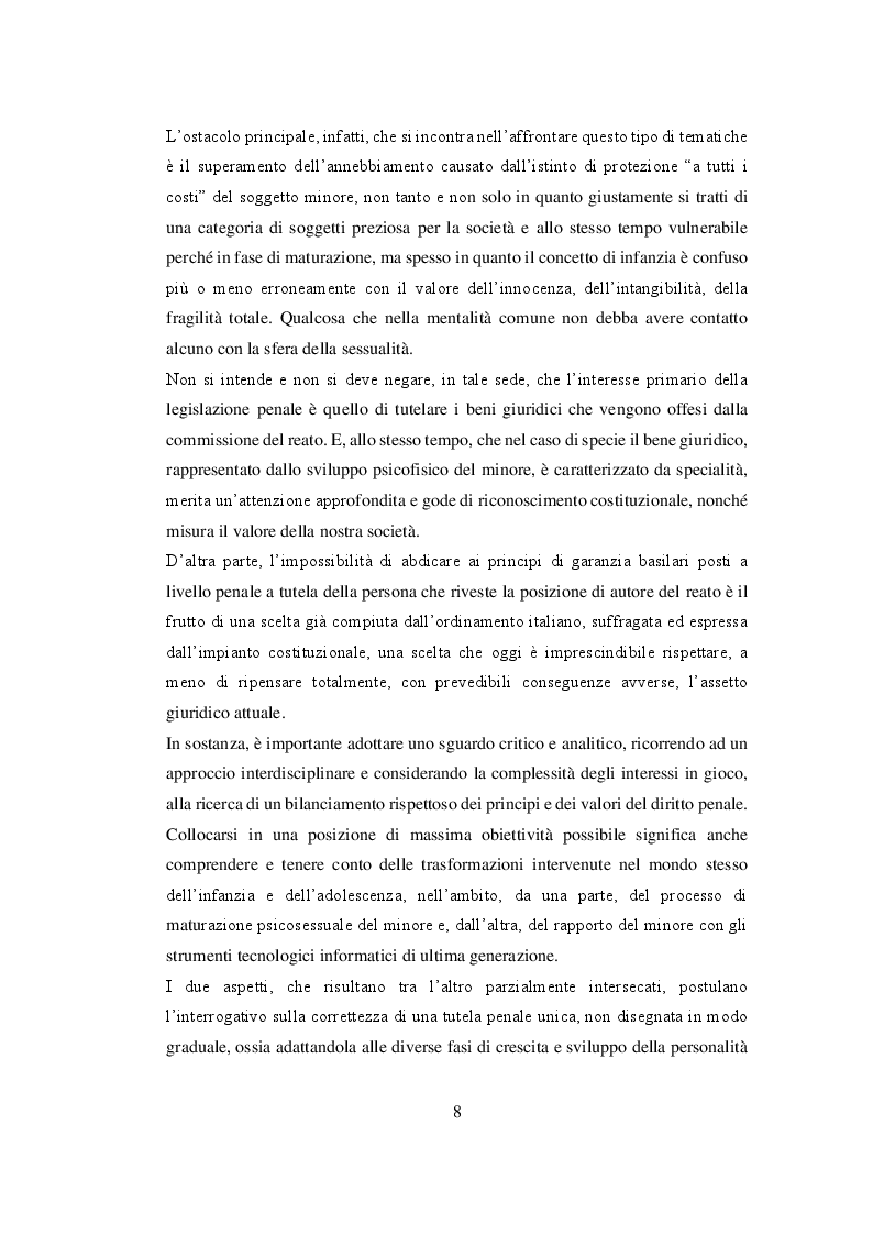 Anteprima della tesi: I delitti di pornografia minorile: tra esigenze di tutela e principi di garanzia, Pagina 4