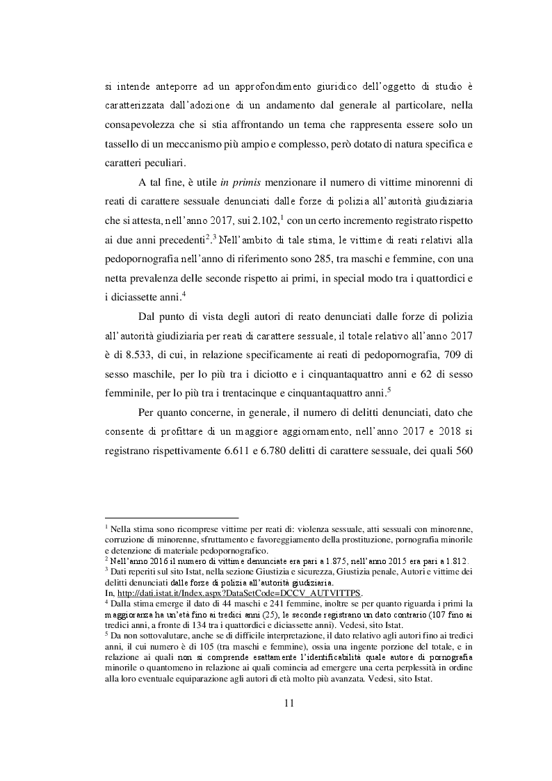 Anteprima della tesi: I delitti di pornografia minorile: tra esigenze di tutela e principi di garanzia, Pagina 7