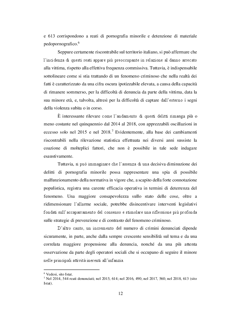 Anteprima della tesi: I delitti di pornografia minorile: tra esigenze di tutela e principi di garanzia, Pagina 8