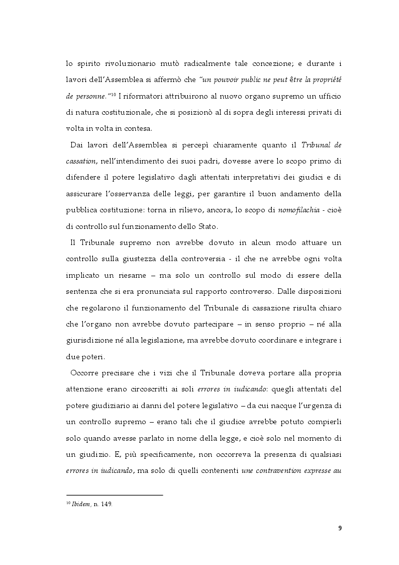 Anteprima della tesi: Profili costituzionali della nomofilachia, Pagina 10