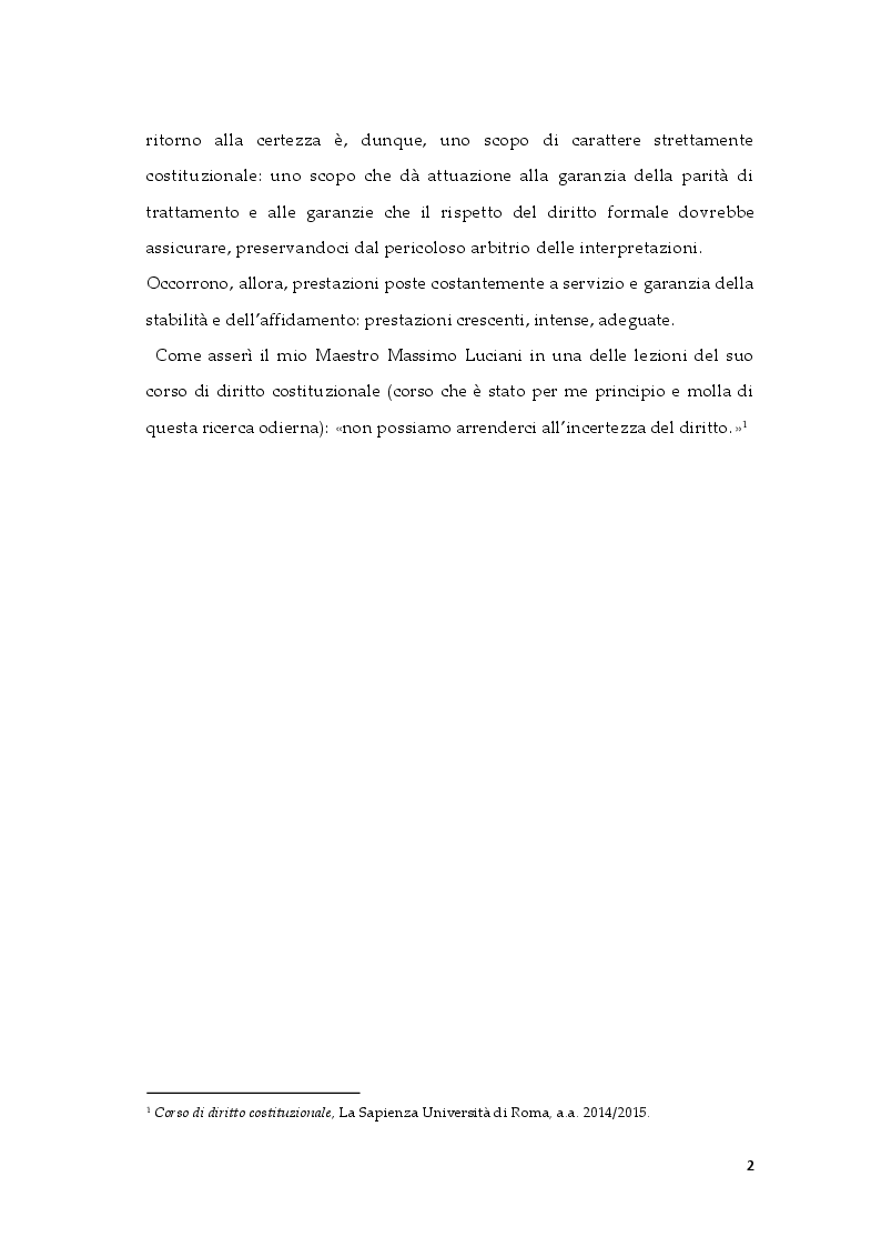 Anteprima della tesi: Profili costituzionali della nomofilachia, Pagina 3