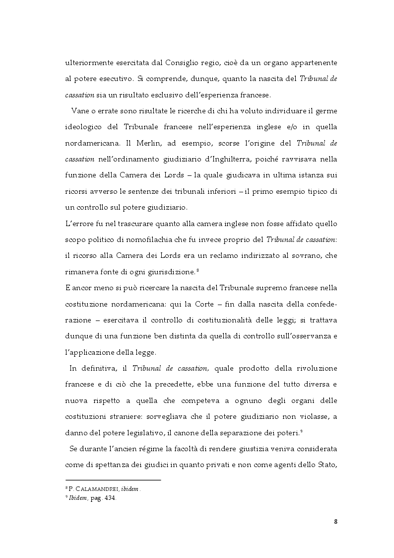 Anteprima della tesi: Profili costituzionali della nomofilachia, Pagina 9