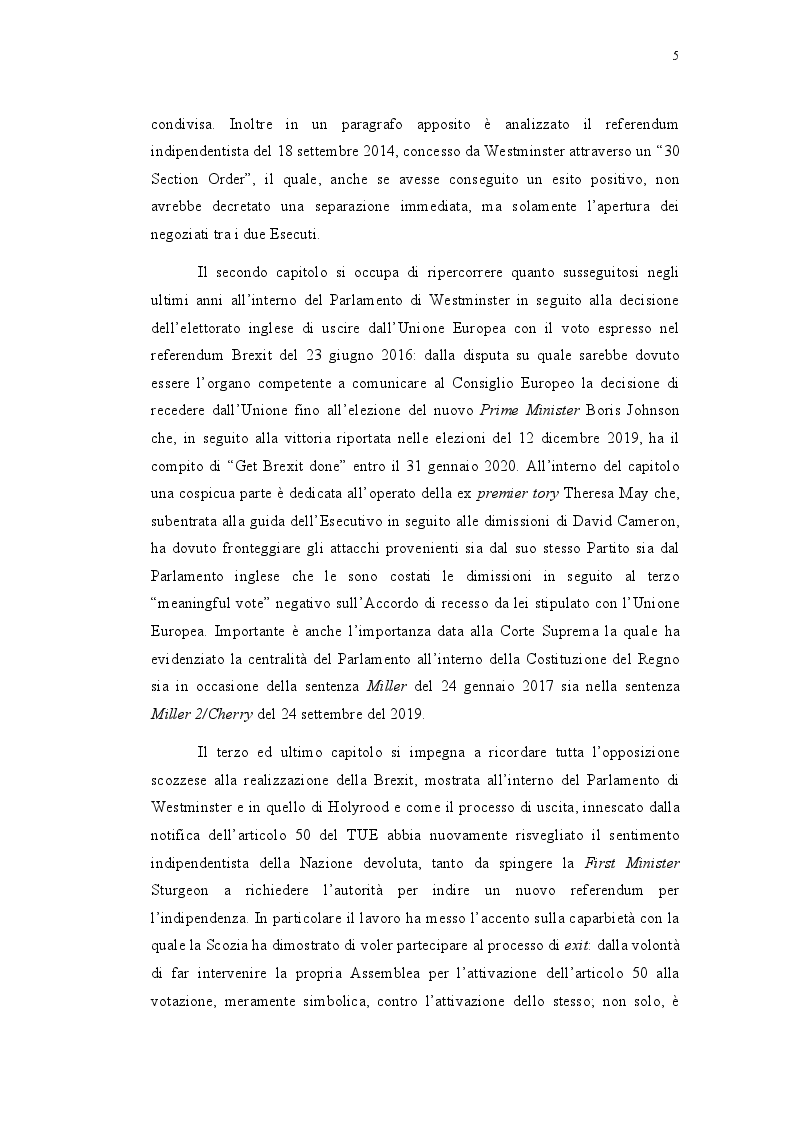 Anteprima della tesi: La Scozia alla luce del procedimento Brexit, Pagina 3