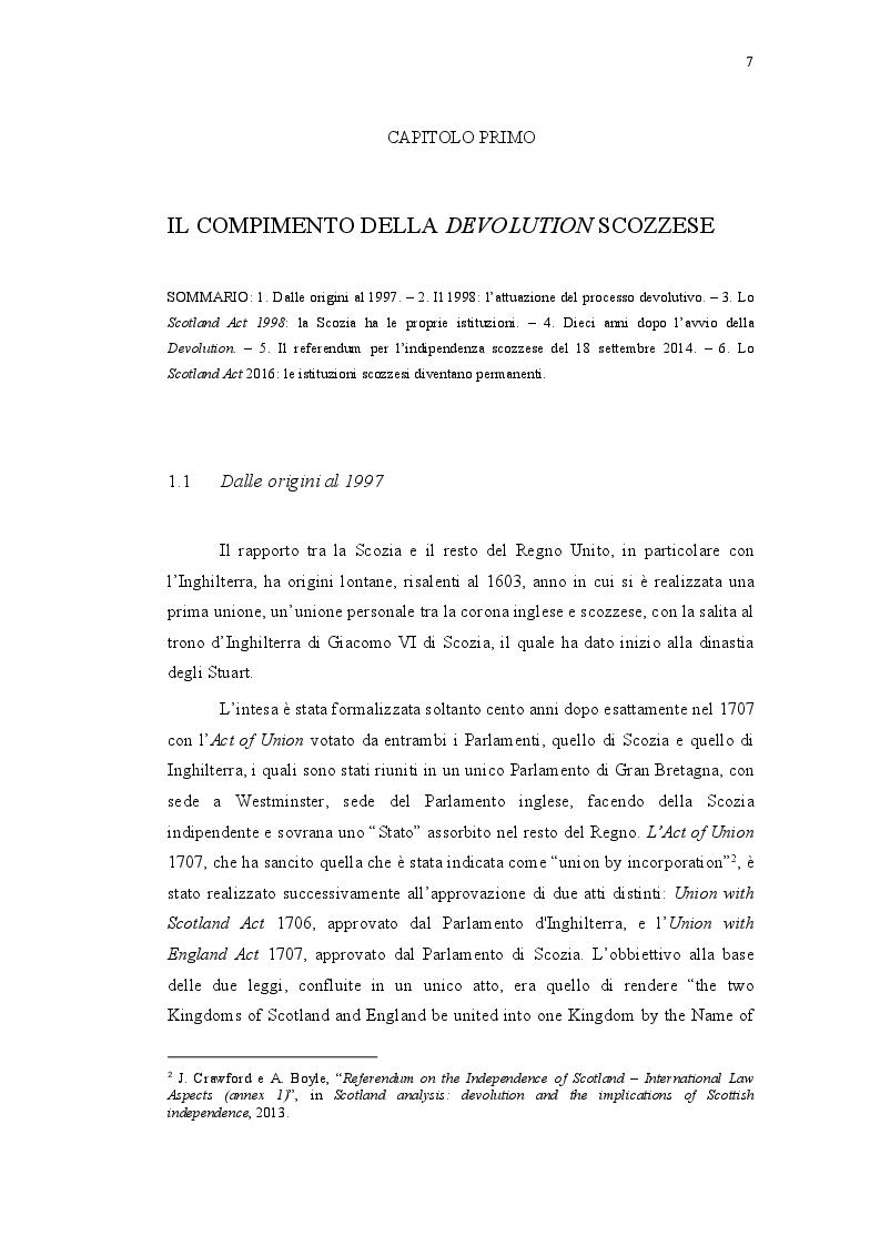 Anteprima della tesi: La Scozia alla luce del procedimento Brexit, Pagina 5