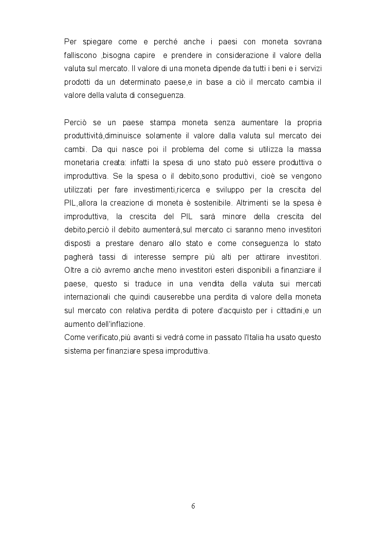 Anteprima della tesi: L'Euro e l'Italia: Vantaggi e rischi, Pagina 6