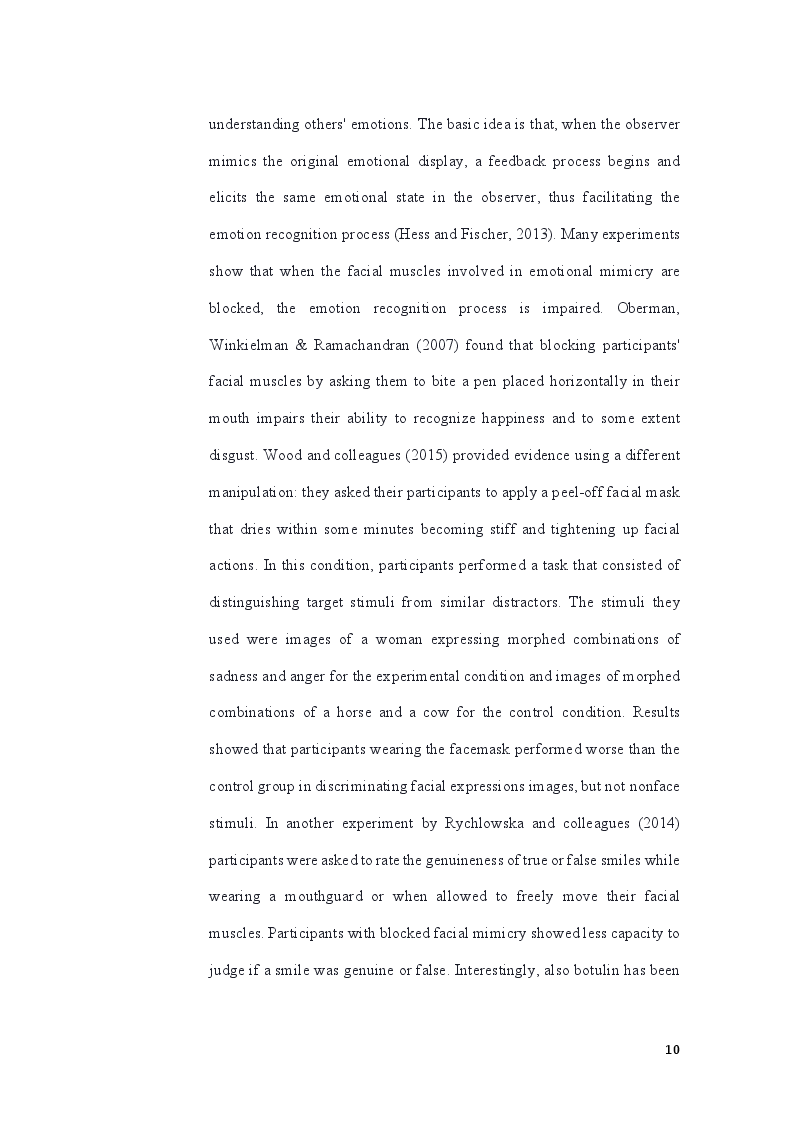 Anteprima della tesi: Influence of Psychological Closeness on Emotional Contagion: a focus on stress, Pagina 6