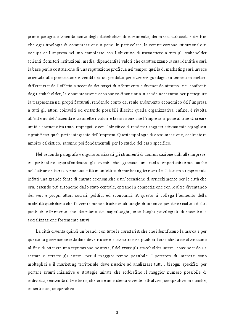 Anteprima della tesi: Comunicare il territorio attraverso le società di calcio: il caso dell'Atalanta B.C., Pagina 4