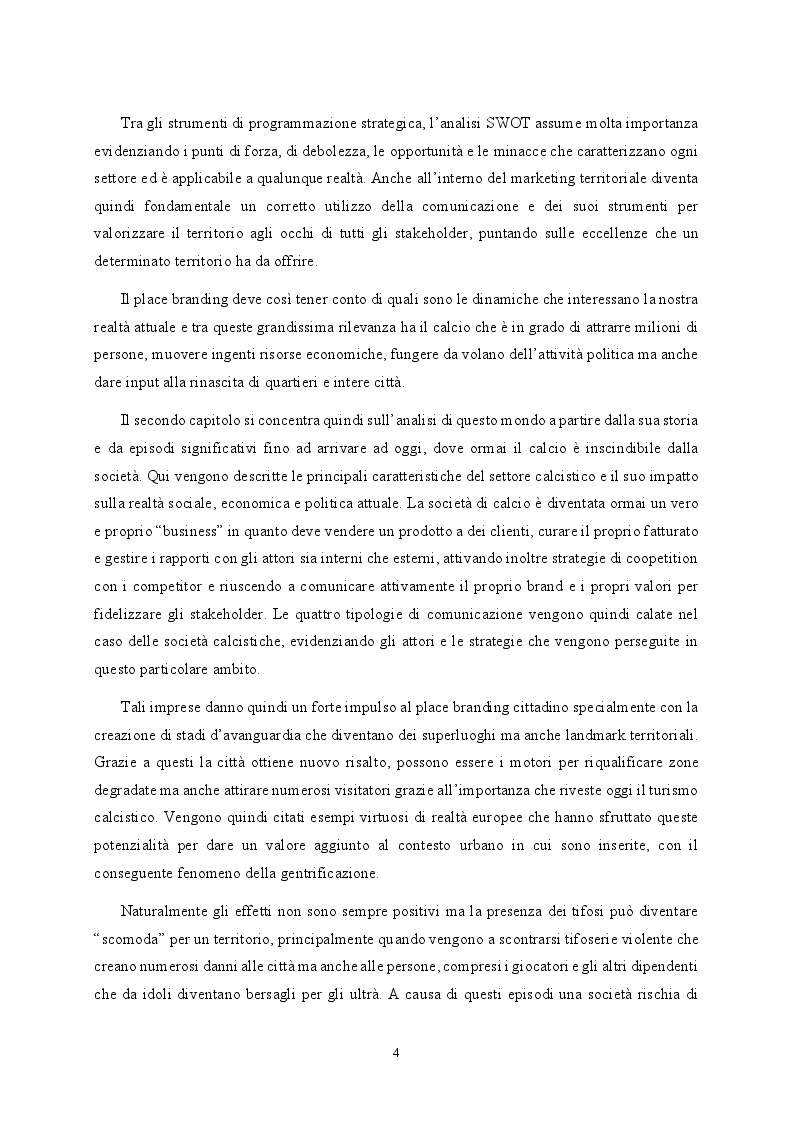 Anteprima della tesi: Comunicare il territorio attraverso le società di calcio: il caso dell'Atalanta B.C., Pagina 5